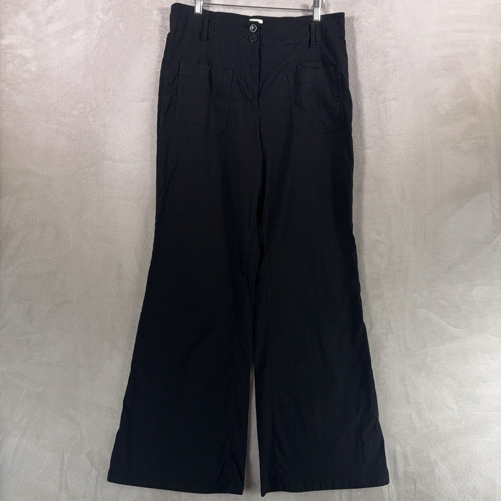 Anthropologie Maeve Junie Jeans Womens 33x31 Black Wide Leg Utility Pocket Denim - Picture 3 of 10